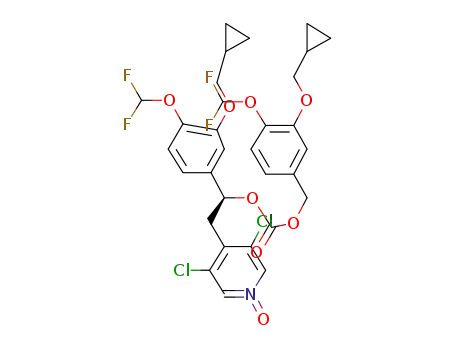 (S)-3,5-dichloro-4-(2-((3-(cyclopropylmethoxy)-4-(difluoromethoxy)benzyloxy)carbonyloxy)-2-(3-(cyclopropylmethoxy)-4-(difluoromethoxy)phenyl)ethyl)pyridine 1-oxide
