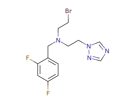 N-(2-(1,2,4-triazol-1-yl)ethyl)-2-bromo-N-(2,4-difluorobenzyl)ethanamine