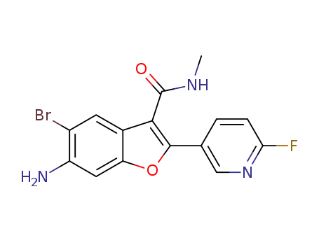 6-amino-5-bromo-2-(6-fluoropyridin-3-yl)-N-methylbenzofuran-3-carboxamide