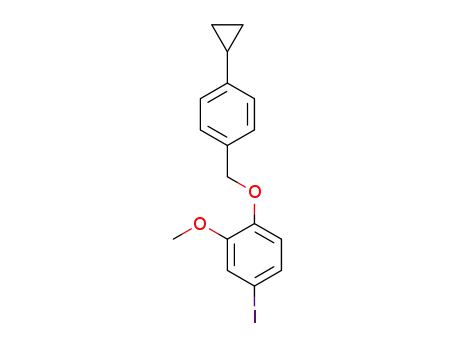 Molecular Structure of 1255305-39-5 (1-(4-cyclopropylbenzyloxy)-4-iodo-2-methoxybenzene)