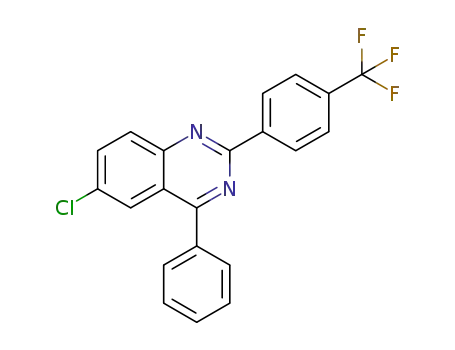 Molecular Structure of 1372890-80-6 (6-chloro-4-phenyl-2-(4-(trifluoromethyl)phenyl)quinazoline)