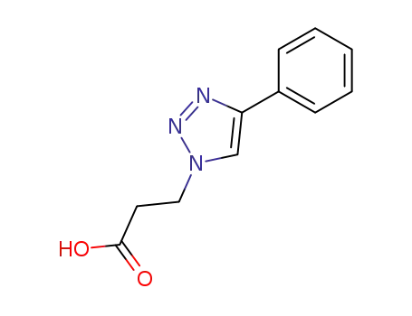 Molecular Structure of 40139-46-6 (3-(4-phenyl-1H-[1,2,3]triazol-1-yl)-propionic acid)