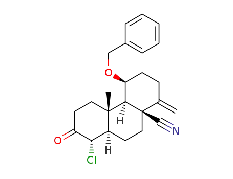(1S,4aR,4bR,5S,8aS,10aR)-5-benzyloxy-1-chloro-4a-methyl-8-methylene-2-oxoperhydro-phenanthrene-8a-carbonitrile