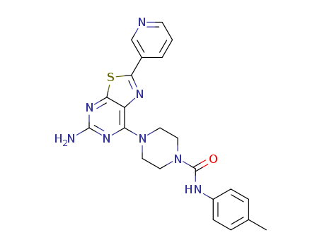 4-(5-amino-2-(pyridin-3-yl)thiazolo[5,4-d]pyrimidin-7-yl)-N-(p-tolyl)piperazine-1-carboxamide