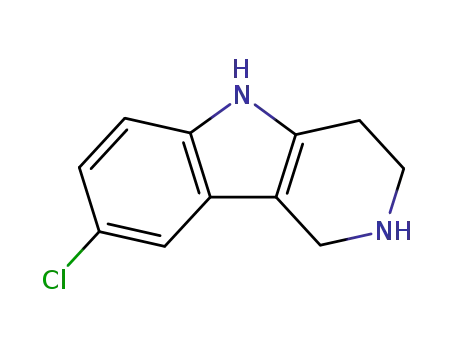Molecular Structure of 19685-84-8 (8-CHLORO-2,3,4,5-TETRAHYDRO-1H-PYRIDO[4,3-B]-INDOLE)