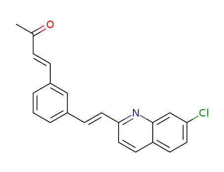 Molecular Structure of 1429879-31-1 ((E)-4-{3-[(E)-2-(7-chloroquinolin-2-yl)vinyl]phenyl}but-3-en-2-one)