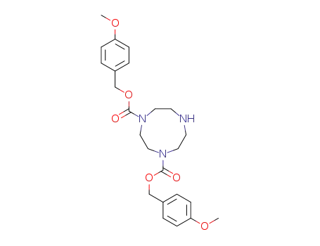 Molecular Structure of 1417729-26-0 (1,4-bis(4-methoxybenzyloxycarbonyl)-1,4,7-triazacyclononane)
