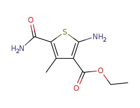 2-아미노-5-카바모일-4-메틸-티오펜-3-카복실산 에틸 에스테르