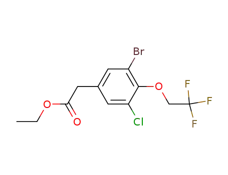 ethyl 2-(3-bromo-5-chloro-4-(2,2,2-trifluoroethoxy)phenyl)acetate