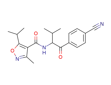 N-(1-(4-cyanophenyl)-3-methyl-1-oxobutan-2-yl)-5-isopropyl-3-methylisoxazole-4-carboxamide