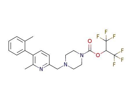 1,1,1,3,3,3-hexafluoropropan-2-yl 4-[[6-methyl-5-(2-methylphenyl)pyridin-2-yl]methyl]piperazine-1-carboxylate