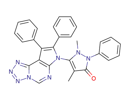 5-(8,9-diphenyl-7H-pyrrolo[3,2-e]tetrazolo[1,5-c]pyrimidin-7-yl)-1,4-dimethyl-2-phenyl-1H-pyrazol-3(2H)-one