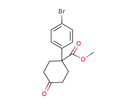 Molecular Structure of 1384265-30-8 (Methyl 1-(4-BroMophenyl)-4-oxocyclohexanecarboxylate)