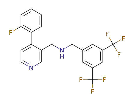 N-(3,5-bis(trifluoromethyl)benzyl)-1-(4-(2-fluorophenyl)pyridin-3-yl)methanamine