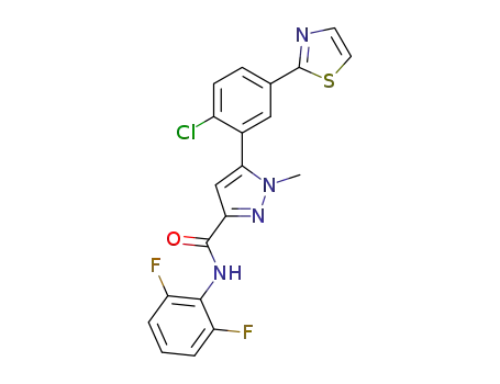 5-(2-chloro-5-thiazol-2-yl-phenyl)-N-(2,6-difluoro-phenyl)-1-methyl-1H-pyrazole-3-carboxylic acid amide