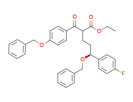 (S)-ethyl 5-(benzyloxy)-2-(4-(benzyloxy)benzoyl)-5-(4-fluorophenyl)pentanoate