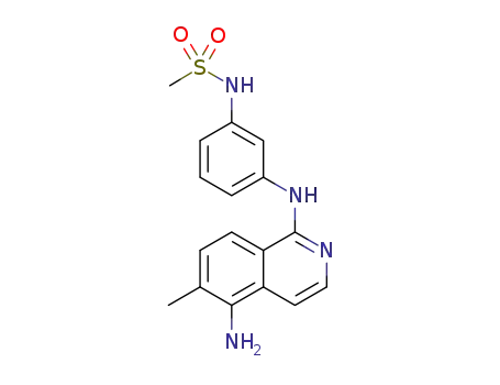 Molecular Structure of 1446113-46-7 (N-(3-((6-methyl-5-aminoisoquinolin-1-yl)amino)phenyl)methanesulfonamide)
