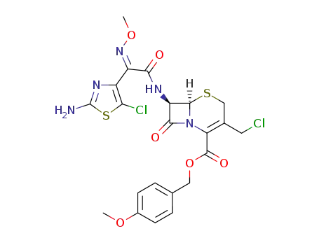 (6R,7R)-4-methoxybenzyl 7-((Z)-2-(2-amino-5-chlorothiazol-4-yl)-2-(methoxyimino)acetamido)-3-(chloromethyl)-8-oxo-5-thia-1-azabicyclo[4.2.0]oct-2-ene-2-carboxylate
