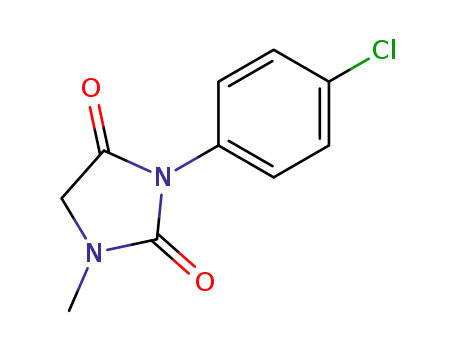 Molecular Structure of 33093-33-3 (2,4-Imidazolidinedione, 3-(4-chlorophenyl)-1-methyl-)