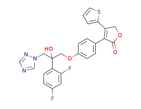 3-(4-(2-(2,4-difluorophenyl)-2-hydroxy-3-(1H-1,2,4-triazol-1-yl)propoxy)phenyl)-4-(thiophen-2-yl)furan-2(5H)-one