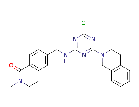 4-((4-chloro-6-(3,4-dihydroisoquinolin-2(1H)-yl)-1,3,5-triazin-2-ylamino)methyl)-N-ethyl-N-methylbenzamide