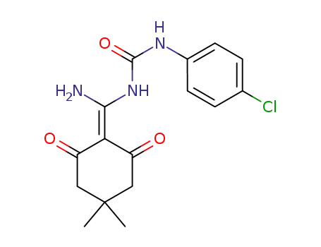 Molecular Structure of 1395080-90-6 (2-[amino(N'-4-chlorophenylureido)methylidene]-5,5-dimethylcyclo-hexane-1,3-dione)