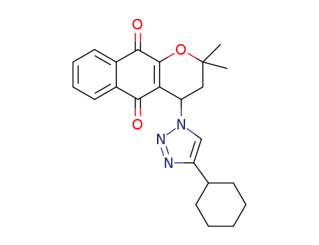 4-(4-cyclohexyl-1H-1,2,3-triazol-1-yl)-2,2-dimethyl-3,4-dihyro-2H-benzo[g]chromene-5,10-dione