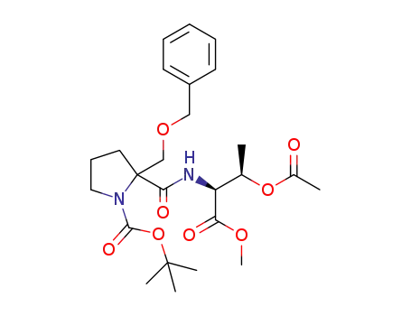 tert-butyl-2-(((2S,3R)-3-acetoxy-1-methoxy-1-oxobutan-2-yl)carbamoyl)-2-((benzyloxy)methyl)pyrrolidine-1-carboxylate