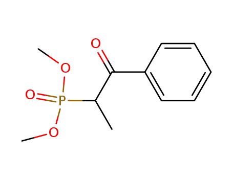 Molecular Structure of 61463-81-8 (Phosphonic acid, (1-methyl-2-oxo-2-phenylethyl)-, dimethyl ester)