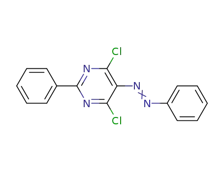 Molecular Structure of 1415583-56-0 (2-phenyl-4,6-dichloro-5-phenylazopyrimidine)