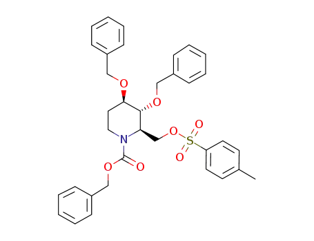 (2R,3R,4R)-2-benzenesulfonyloxymethyl-3,4-bis-benzyloxy-piperidine-1-carboxylic acid benzyl ester