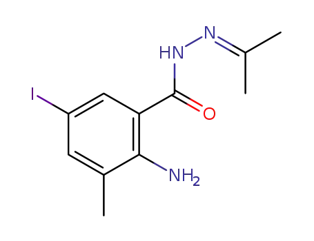 2-amino-5-iodo-3-methyl-N'-(propan-2-ylidene)benzohydrazide