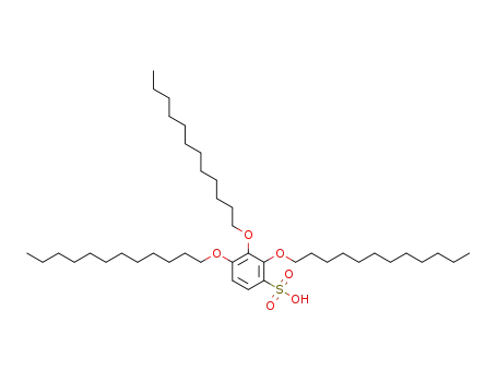 Molecular Structure of 878791-39-0 (Benzenesulfonic acid, 2,3,4-tris(dodecyloxy)-)