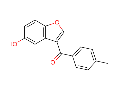 Molecular Structure of 17249-63-7 (Methanone, (5-hydroxy-3-benzofuranyl)(4-methylphenyl)-)