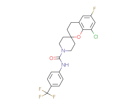 8-chloro-6-fluoro-N-[4-(trifluoromethyl)phenyl]-3,4-dihydrospiro[chromene-2,4'-piperidine]-1'-carboxamide