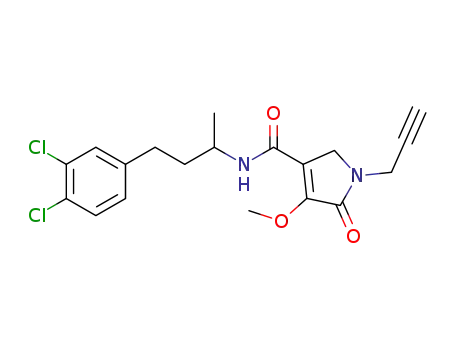 N-(4-(3,4-dichlorophenyl)butan-2-yl)-4-methoxy-5-oxo-1-(prop-2-ynyl)-2,5-dihydro-1H-pyrrole-3-carboxamide
