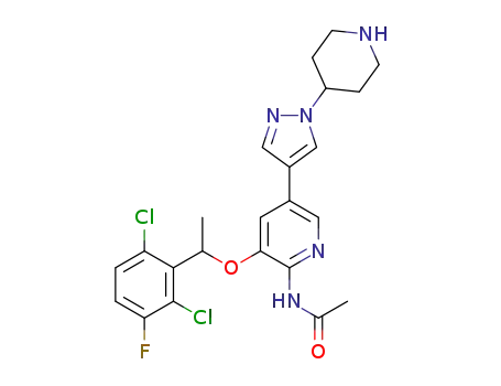 N-(3-(1-(2,6-dichloro-3-fluorophenyl)ethoxy)-5-(1-(piperidin-4-yl)-1H-pyrazol-4-yl)pyridin-2-yl)acetamide