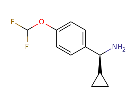 Molecular Structure of 1213315-68-4 ((S)-{cyclopropyl[4-(difluoromethoxy)phenyl]methyl}amine)