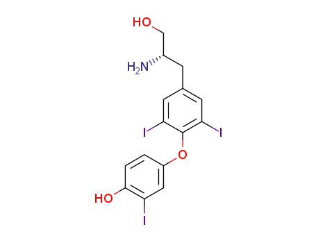 Molecular Structure of 1417654-45-5 ((S)-4-(4-(2-amino-3-hydroxypropyl)-2,6-diiodophenoxy)-2-iodophenol)
