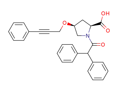 (2S,4S)-1-(2,2-diphenylacetyl)-4-((3-phenylprop-2-yn-1-yl)-oxy)pyrrolidine-2-carboxylic acid