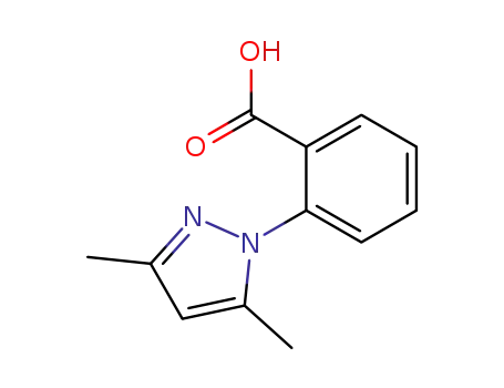 Molecular Structure of 27363-77-5 (2-(3,5-DIMETHYL-PYRAZOL-1-YL)-BENZOIC ACID)