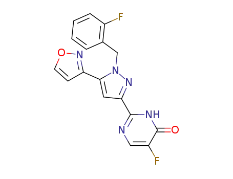 5-fluoro-2-(1-(2-fluorobenzyl)-5-(isoxazol-3-yl)-1H-pyrazol-3-yl)-pyrimidin-4-ol