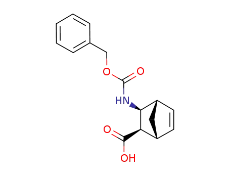 Molecular Structure of 109853-34-1 (3-EXO-(BENZYLOXYCARBONYLAMINO)BICYCLO[2.2.1]HEPT-5-ENE-2-EXO-CARBOXYLIC ACID)