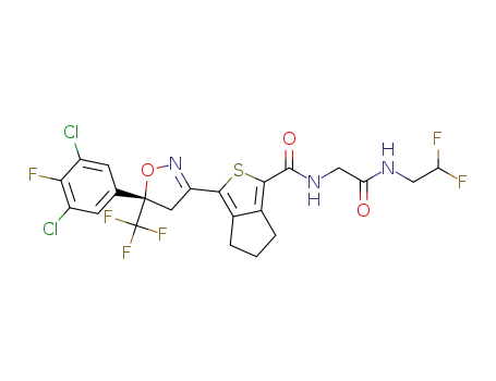 (S)-3-[5-(3,5-dichloro-4-fluoro-phenyl)-5-trifluoromethyl-4,5-dihydro-isoxazol-3-yl]-5,6-dihydro-4H-cyclopenta[c]thiophene-1-carboxylic acid [(2,2-difluoro-ethylcarbamoyl)-methyl]-amide