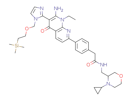 2-{4-[7-amino-8-ethyl-5-oxo-6-(1-{[2-(trimethylsilyl)ethoxy]methyl}-1H-imidazol-2-yl)-5,8-dihydro-1,8-naphthyridin-2-yl]phenyl}-N-[(4-cyclopropylmorpholin-3-yl)methyl]acetamide