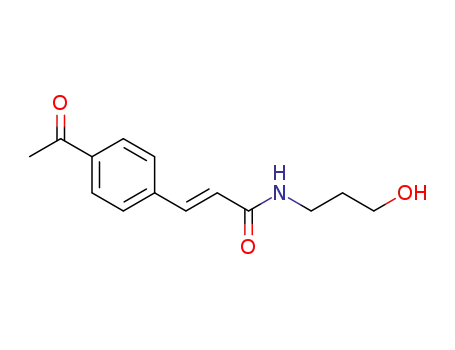 (E)-N-(3-hydroxypropyl)-4-acetylcinnamamide