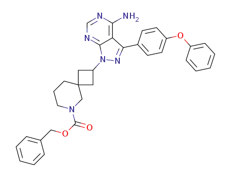 benzyl 2-(4-amino-3-(4-phenoxyphenyl)-1H-pyrazolo[3,4-d]pyrimidin-1-yl)-6-azaspiro[3.5]nonane-6-carboxylate
