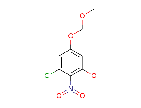Molecular Structure of 1470111-04-6 (1-chloro-3-methoxy-5-methoxymethoxy-2-nitrobenzene)