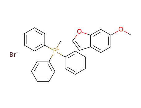 Molecular Structure of 1462470-22-9 (((6-methoxybenzofuran-2-yl)methyl)triphenylphosphonium bromide)