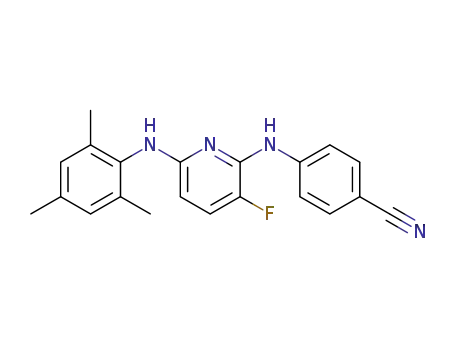 Molecular Structure of 1609686-95-4 (4-{[6-(mesitylamino)-3-fluoropyridin-2-yl]amino}benzonitrile)